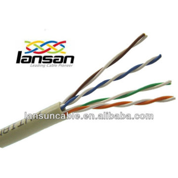 Flexible cat5e utp solid 4p 24awg lan cable competitive price from shenzhen cable factory